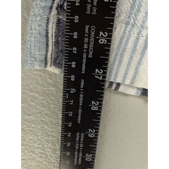 Briggs Ladies' Linen Blend Pull‎ On Wide Leg Striped Pants Size XS Coastal Beach - Picture 11 of 14